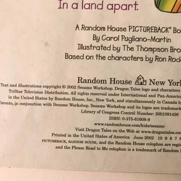 2002 Dragon Tales Too  Much Fun Random House Pictureback Book - Picture 8 of 16